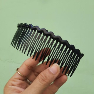 Lược cài tóc gợn sóng đen trơn (13cm)