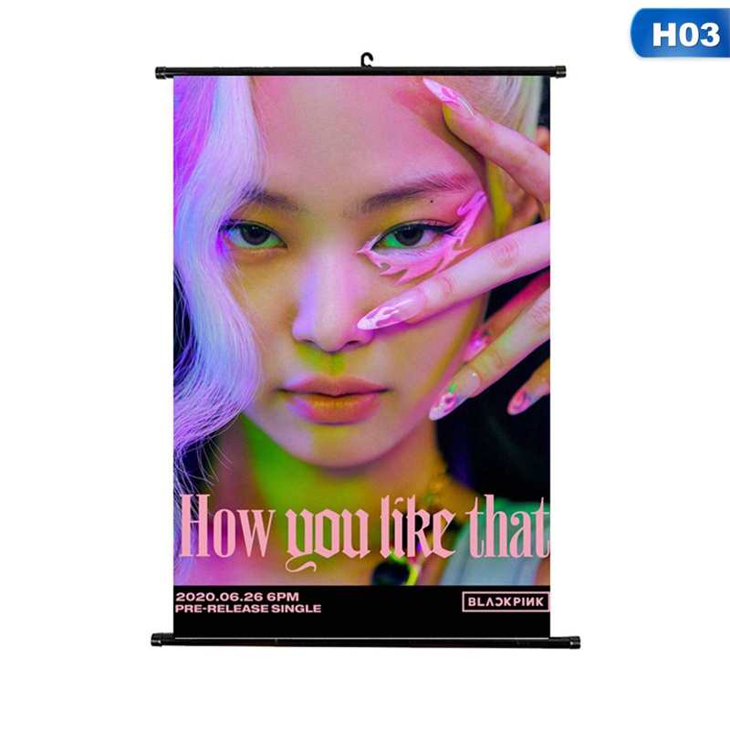 Hit upon Kpop Blackpink How You Like That  Poster Stickers New Album Lisa Rose Jennie Jisoo Hang Poster 21*30cm