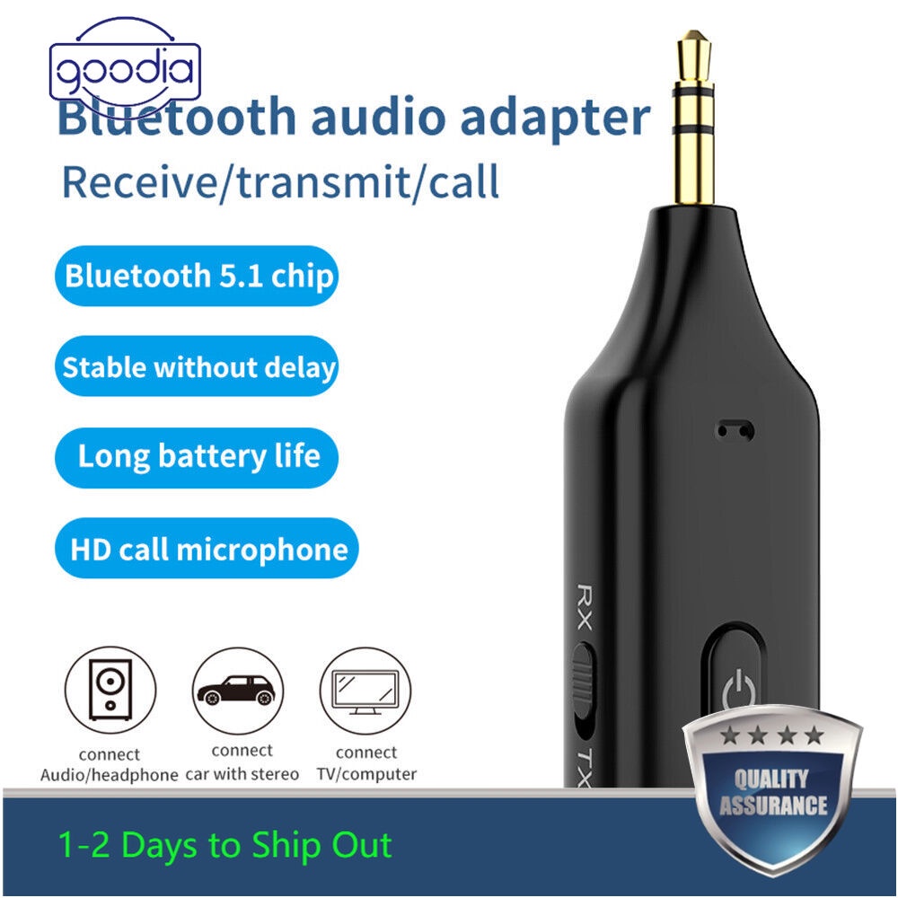 (Đang Bán) Bộ Thiết Bị Thu Phát Bluetooth 5.1 / 3.5mm Aux A2dp 2 Trong 1 Cho Xe Hơi