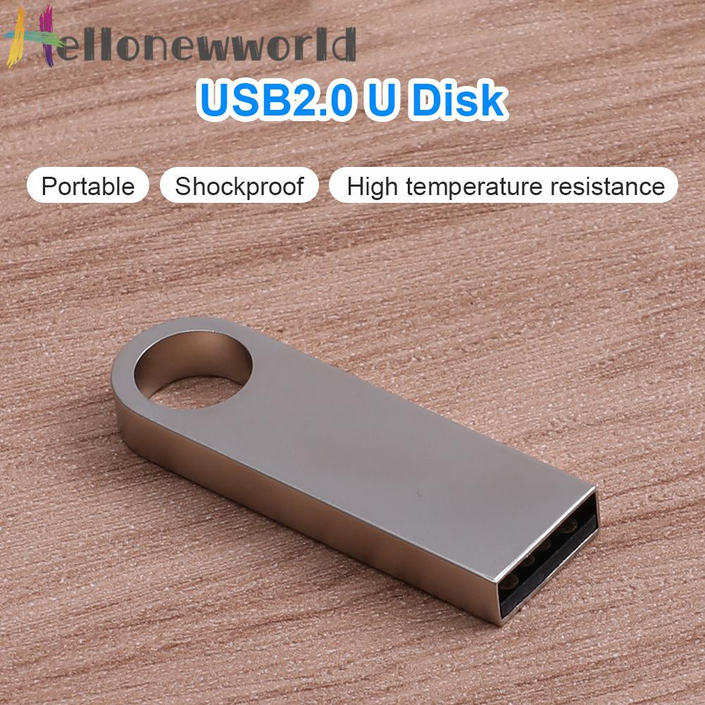 Hellonewworld Metal USB 2.0 Flash Drive 64GB 32GB 16GB High Speed USB Pen Thumb Drive