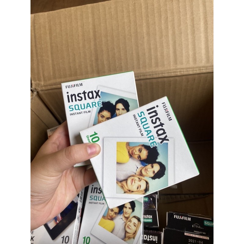 Film Fuji máy ảnh Instax Square date 2021 viền màu