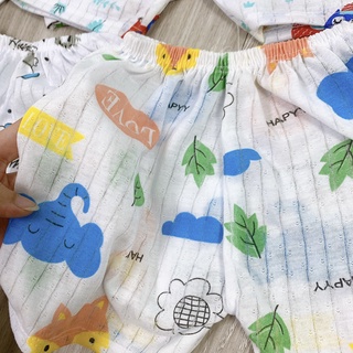 Quần đùi cotton giấy cho bé