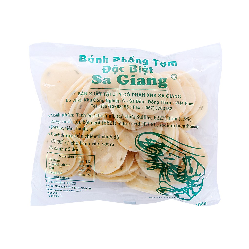 Bánh phồng tôm đặc biệt Sa Giang (100g)- SAIGONFOOD | BigBuy360 - bigbuy360.vn