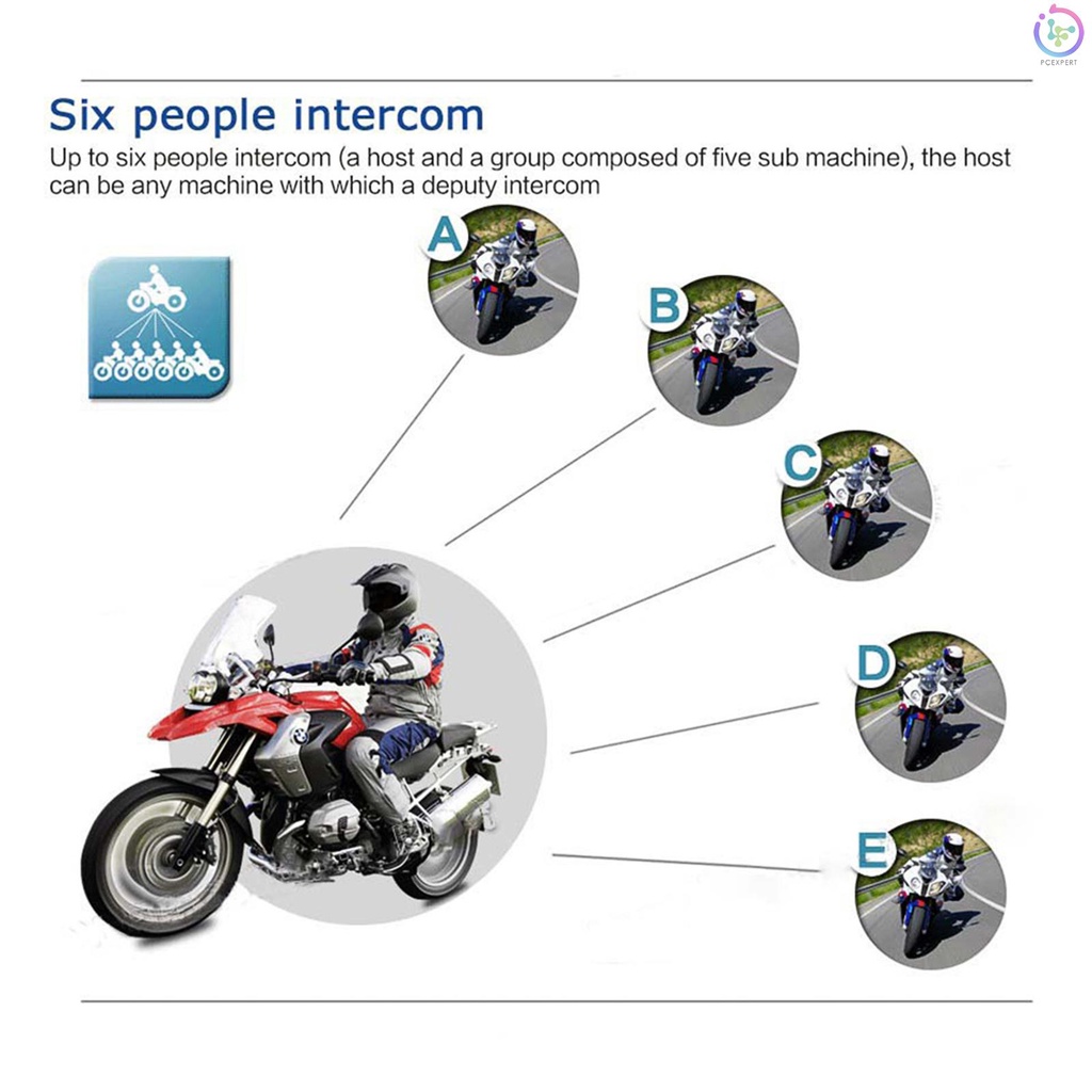 Bộ đàm liên lạc EJEAS V6 Pro 1200M gắn mũ bảo hiểm xe máy tiện dụng