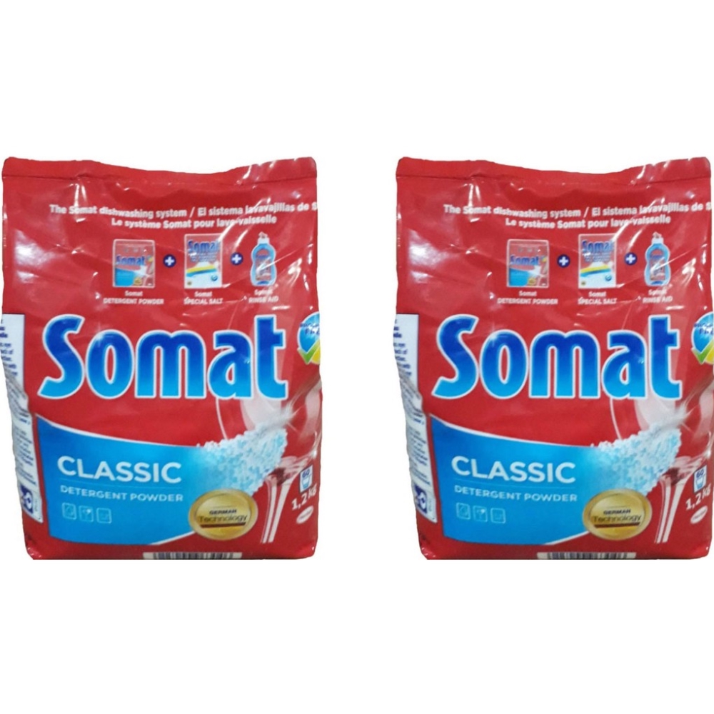 Combo 2 bịch bột rửa Bát-Ly Somat 1.2kgx2