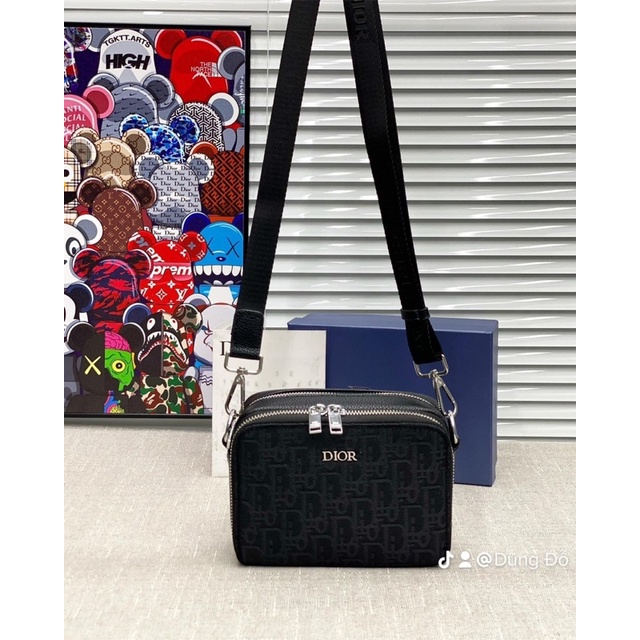 Túi đeo chéo bản cao cấp kèm hộp - Bag Dio.r trai gái đeo siêu chất TC006