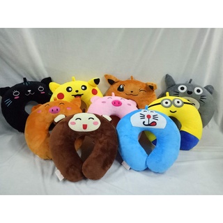 Bộ gối kê cổ + bịt mắt Hali ĐỦ LOẠI (trang trí hình thú Heo hồng, totoro...)