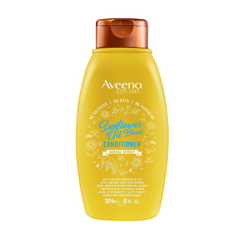 Dầu xả thiên nhiên phục hồi tóc Aveeno Sunflower 7-oil Blend Conditioner 354ml (Mỹ)
