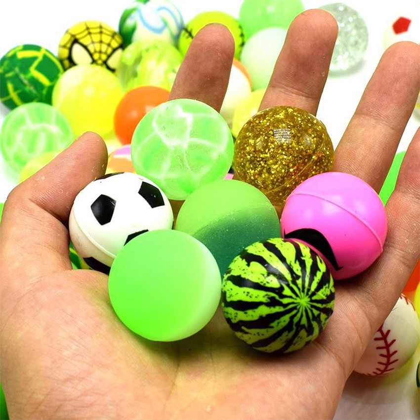 Bộ 25 quả bóng nảy cao su 32mm BN25Q nhiều màu làm đồ chơi vận động phát triển thị giác, xúc giác cho bé trên 3 tuổi