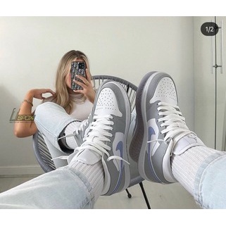Giày Nike Jordan 1 Mid Wolf Grey