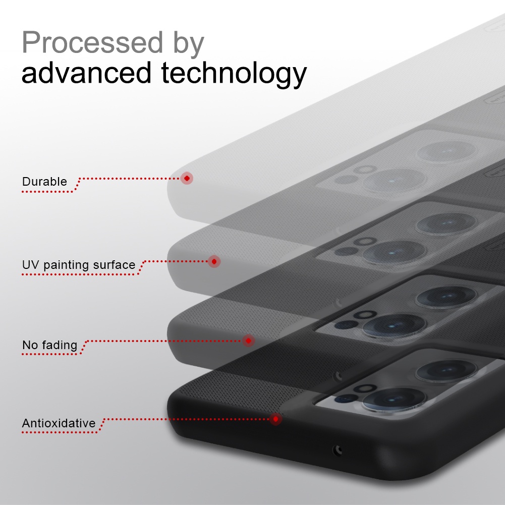 Ốp điện thoại NILLKIN bằng PC cứng siêu mỏng mặt nhám chống sốc chống dấu vân tay dành cho Oppo Reno 7 5G