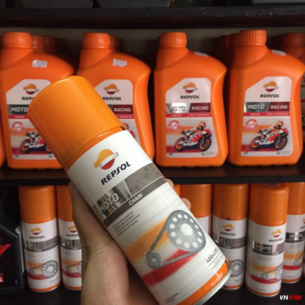 Chai Xịt Dưỡng Sên REPSOL Moto Chain 400ml