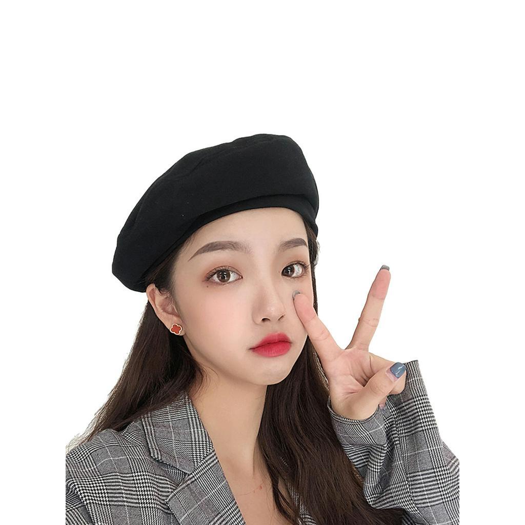 Mũ nồi màu trơn đơn giản thời trang dành cho nữ