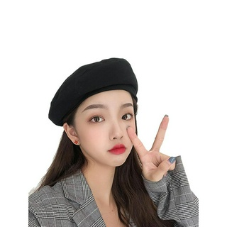 Ld-phụ nữ Mũ nồi có dây có thể điều chỉnh Màu trơn đơn giản Phong cách cổ điển Phụ kiện quần áo