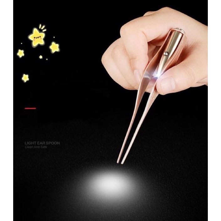 Hộp dụng cụ lấy ráy tai bằng Inox có đèn