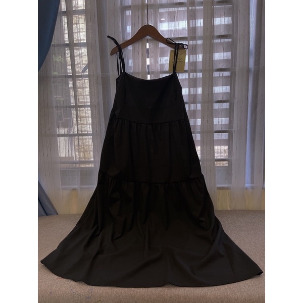 Đầm - Váy 2 Dây Đũi Hàn Buộc Vai 1 Lớp ( Đen - Be) Kèm Ảnh Thật | BigBuy360 - bigbuy360.vn