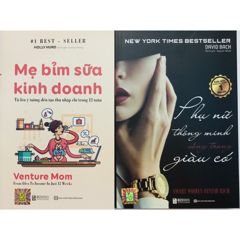 Sách Combo Mẹ Bỉm Sữa Kinh Doanh + Phụ nữ thông minh sống trong giàu có