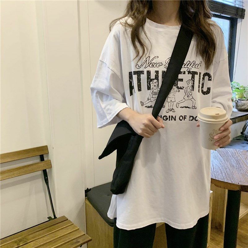 Áo Thun Tay Lỡ 100% Cotton Form Rộng Unisex Thời trang Ulzzang