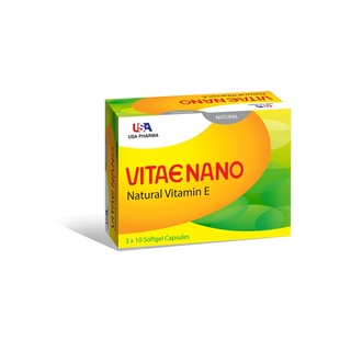 Vitamin E400 Nano - Uống Hoặc Bôi - Đẹp Da Sáng Da Nguyên Liệu Nhập Khẩu Mỹ - Natural Vitamin E Vitae Nano - Hộp 30 Viên