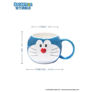 (CỐC MÈO MÁY DOẢEMON (có sẵn cốc mèo nắp)