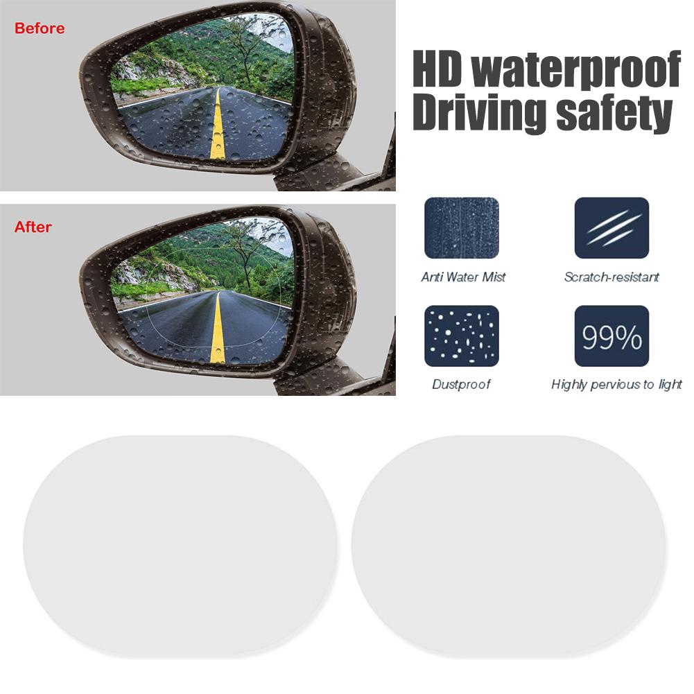 2 chiếc xe bên gương bảo vệ nhãn dán phim chống sương mù màng chống chói chống thấm nước chống mưa rõ ràng hình tròn