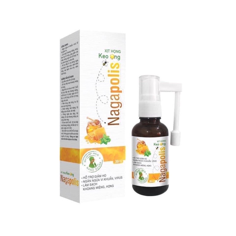 Xịt Keo Ong Nagapolis Xịt Họng Hỗ Trợ Giảm Ho, Ngứa Họng (Chai 30ml) - Nhà thuốc Amipharma