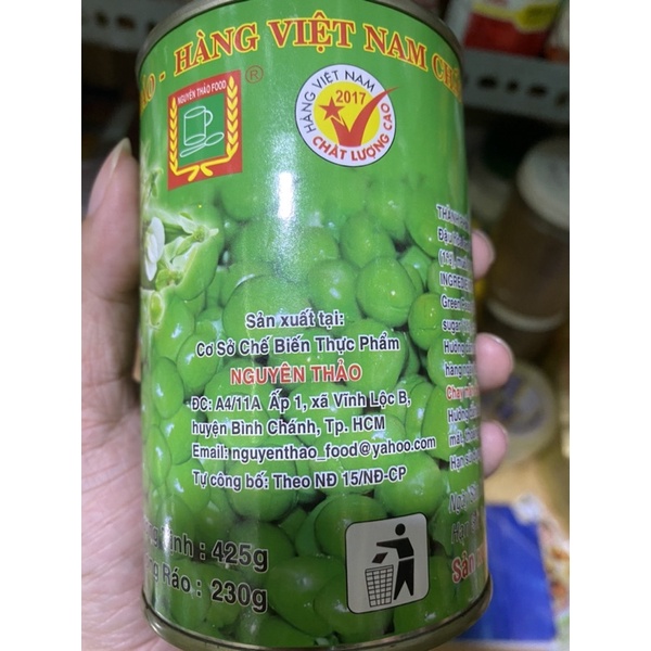 Đậu hoà lan đóng lon 425g