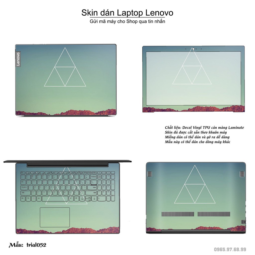 Skin dán Laptop Lenovo in hình Đa giác bộ 9 (inbox mã máy cho Shop)