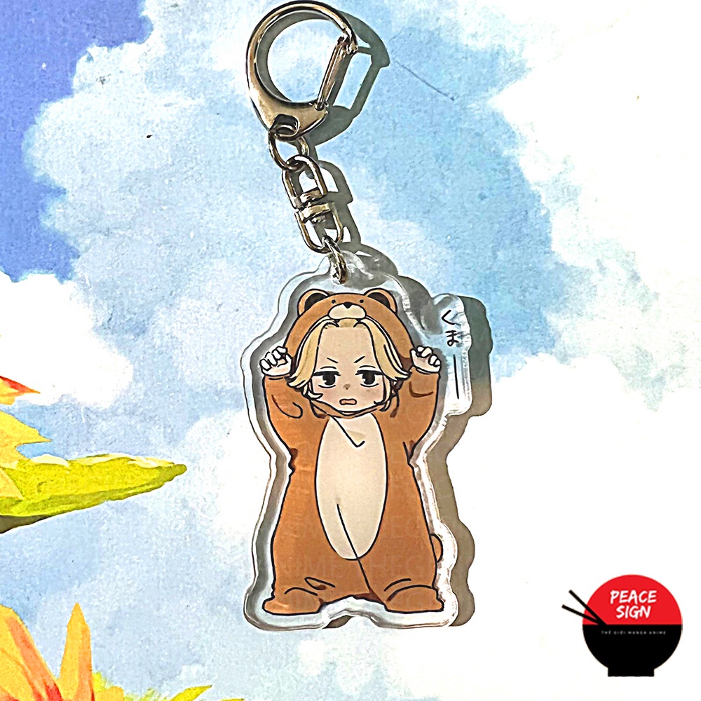 ( Mica trong acrylic ) Móc khóa nhân vật MIKEY MẶC ĐỒ THÚ - TOKYO REVENGERS anime chibi xinh xắn