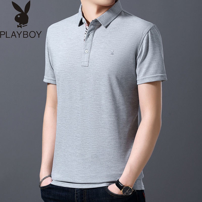 NEW PLAYBOY áo polo Màu Trơn Tay Ngắn Thời Trang Cho Nam | BigBuy360 - bigbuy360.vn
