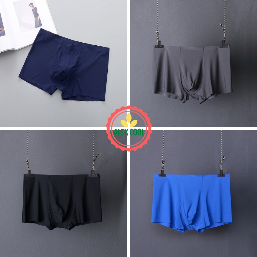 [ Free Ship ] COMBO 4 Quần sịp đùi quần lót nam thun lạnh lụa sữa xu đúc cao cấp alex