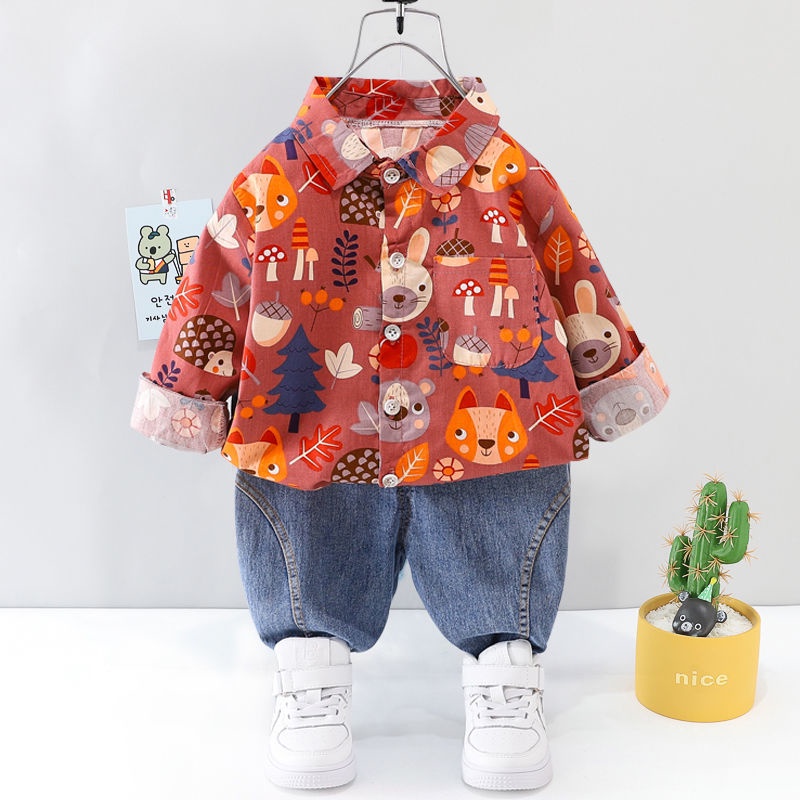 Spot áo sơ mi hoa phiên bản Hàn Quốc mùa thu mới