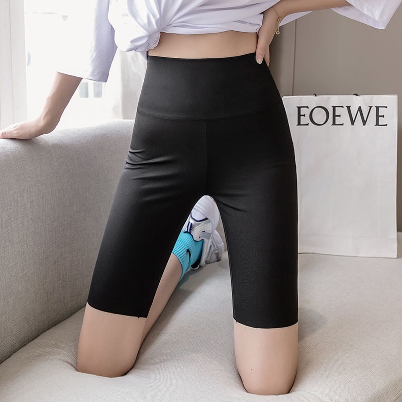 Quần legging ngố biker JULYF - Thun lửng cuộn tím, short đùi co dãn tập thể thao phong cách sporty hàn quốc ulzzang