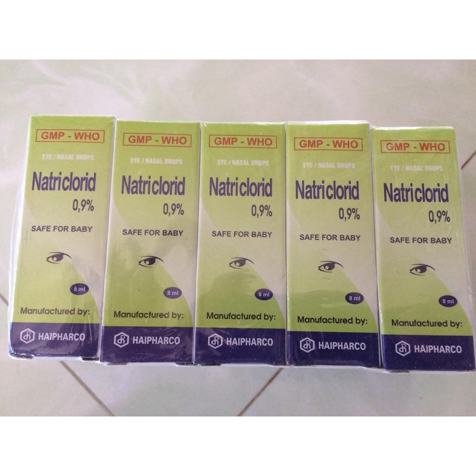 Nhỏ mắt mũi Natriclorid 0.9%