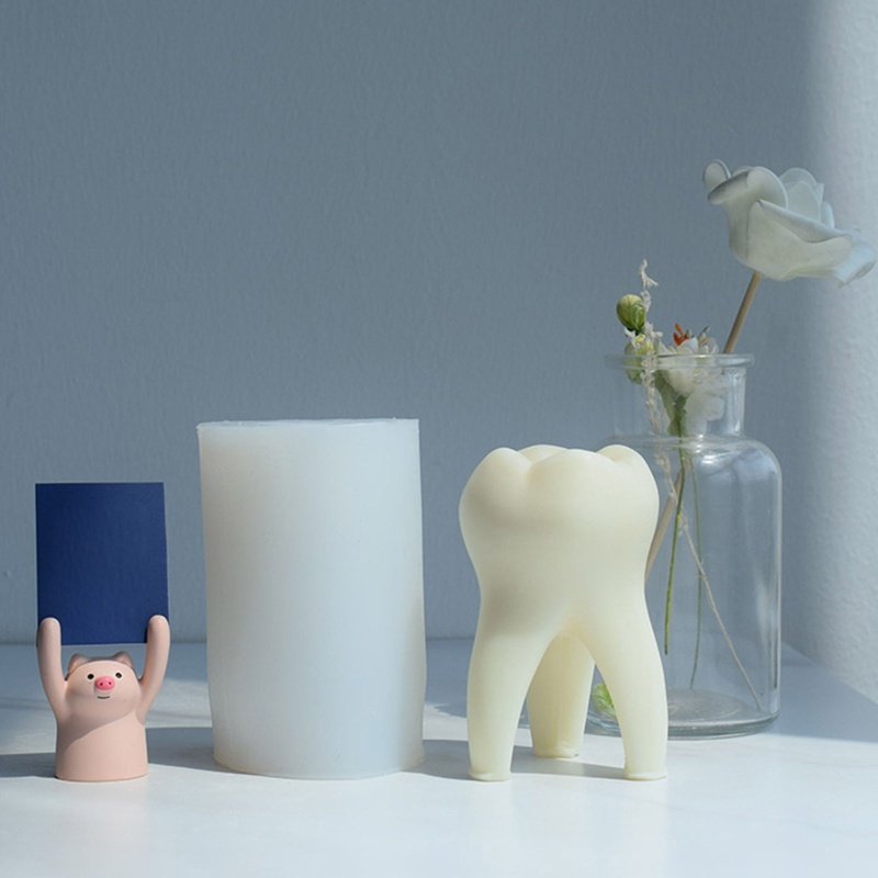 Khuôn Làm Xà Phòng / Nến Handmade Hình Chiếc Răng 3D Bằng Nhựa Resin Độc Đáo DIY