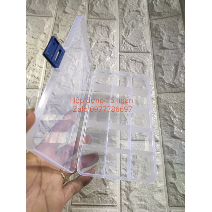 hộp đựng phụ kiện câu chì lưỡi khóa 15 ngăn