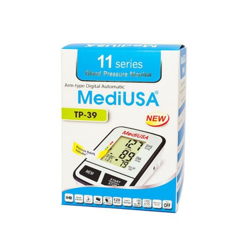Máy đo huyết áp bắp tay Mediusa ⚡ Nhập khẩu Mỹ ⚡ Màn hình lớn, Bộ nhớ 120 lần Tp-39