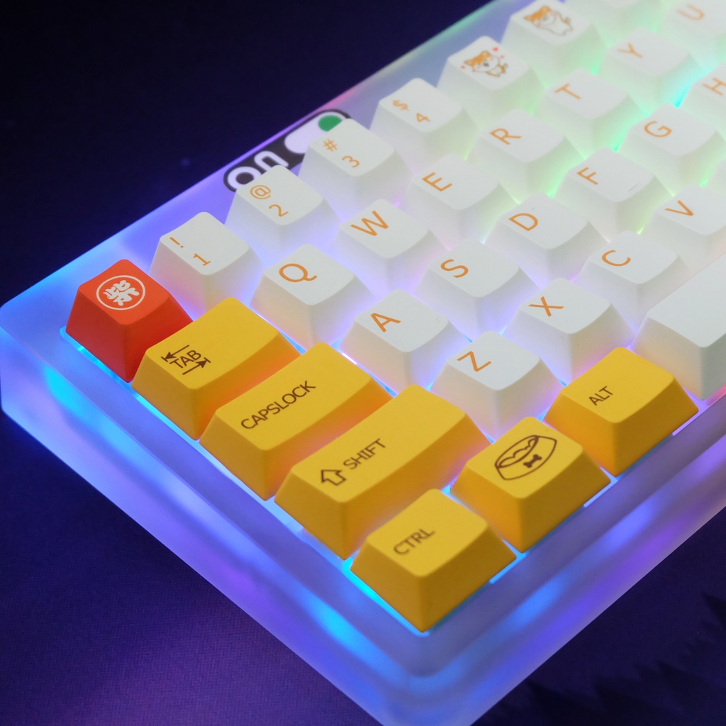PBT keycap Cherry có thể cấu hình 134 phím Nhuộm thăng hoa Bố cục ANSI cho bàn phím cơ Cherry MX Switch