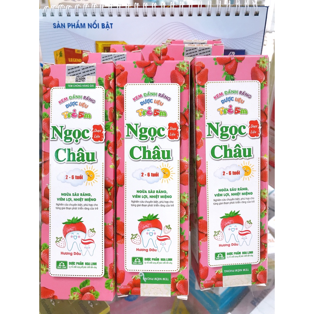 Kem Đánh Răng Trẻ Em Dược Liệu Ngọc Châu Ngừa Sâu Răng Viêm Lợi Nhiệt Miệng Trẻ Em 2-6 Tuổi,Trên 6 Tuổ