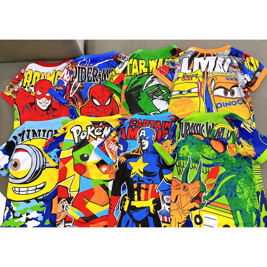 Đồ bộ bé trai size đại 22-40kg 11-12 tuổi vải thun lạnh 3D cao cấp Jennie kids J481