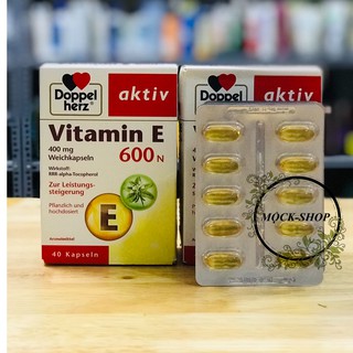 Viên uống Doppelherz Aktiv Vitamin E 600N của Đức, 40 viên