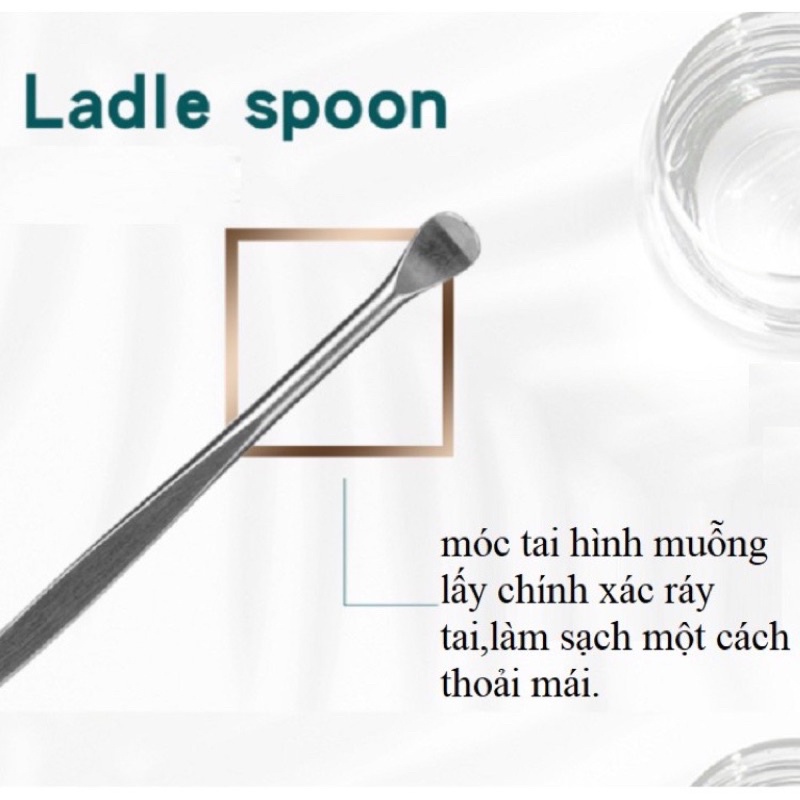Bộ dụng cụ lấy ráy tai 6 món tiện lợi (có hộp)