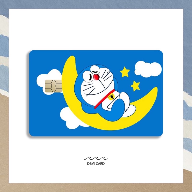 Miếng dán Doraemon lên thẻ atm có in hình theo yêu cầu