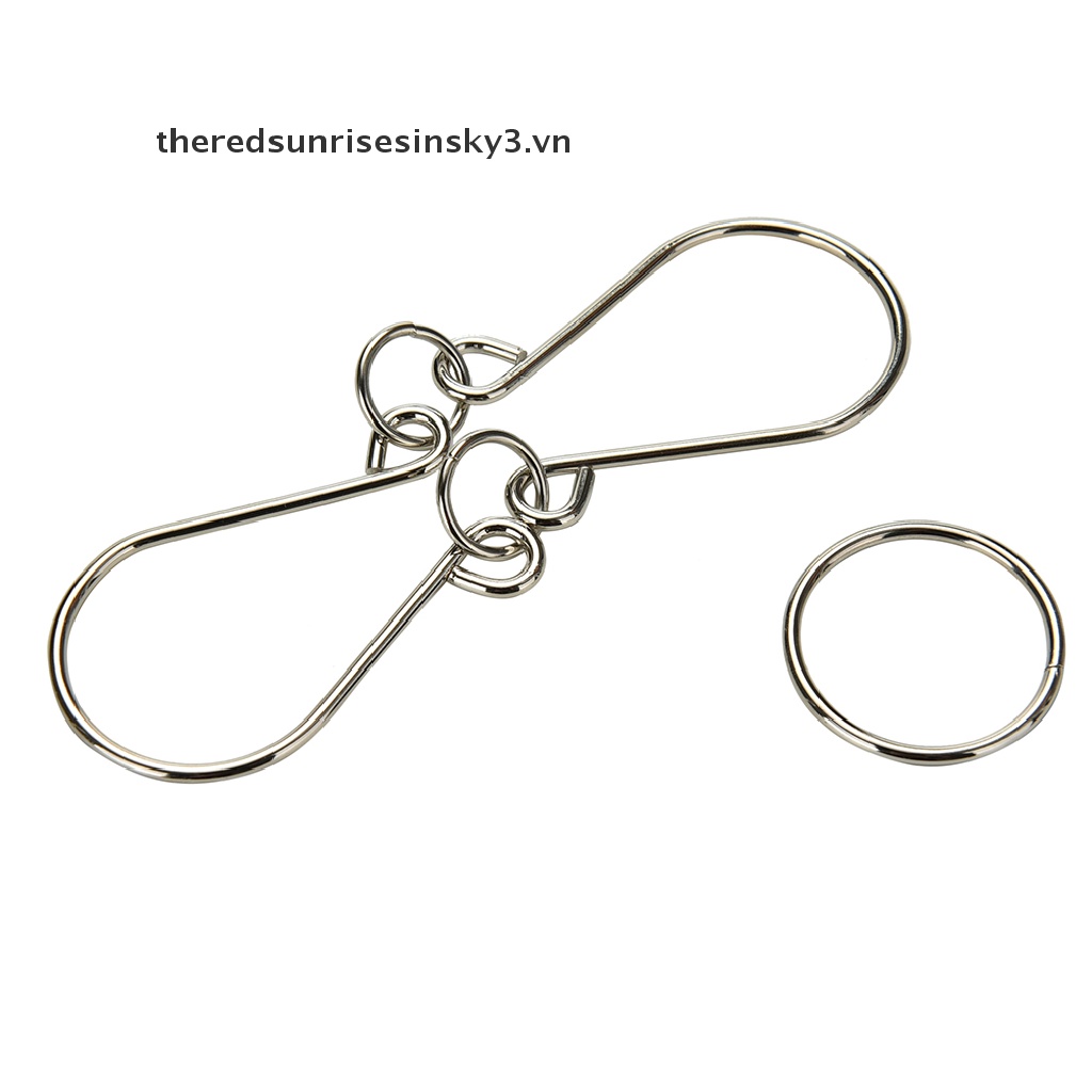 Bộ 8 Nhẫn Kim Loại Lắp Ráp Thủ Công Dành Cho Trẻ Em / Người Lớn