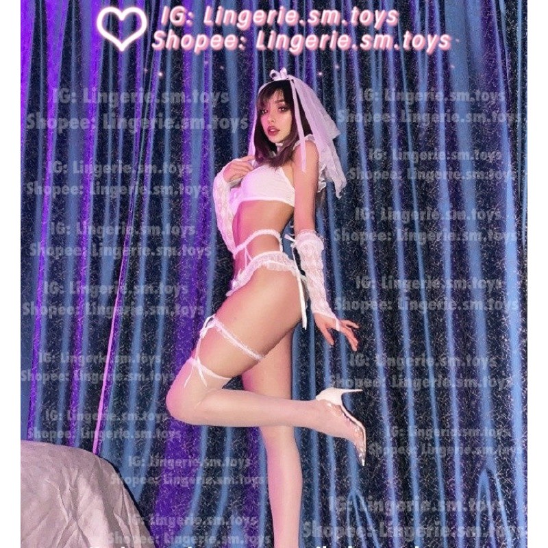 LL1159 Cosplay Cô Dâu • Đủ Phụ Kiện Kèm Set • Cosplay Sexy  • Nội Y Mặc Nhà Gợi Cảm | BigBuy360 - bigbuy360.vn