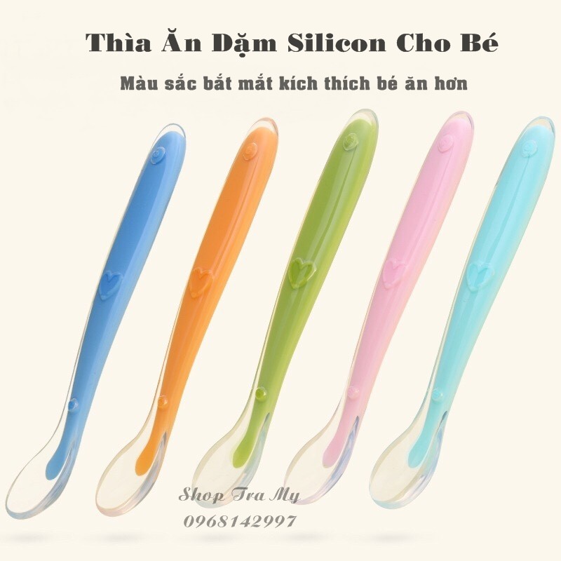 Thìa ăn dặm silicon cho bé DD216
