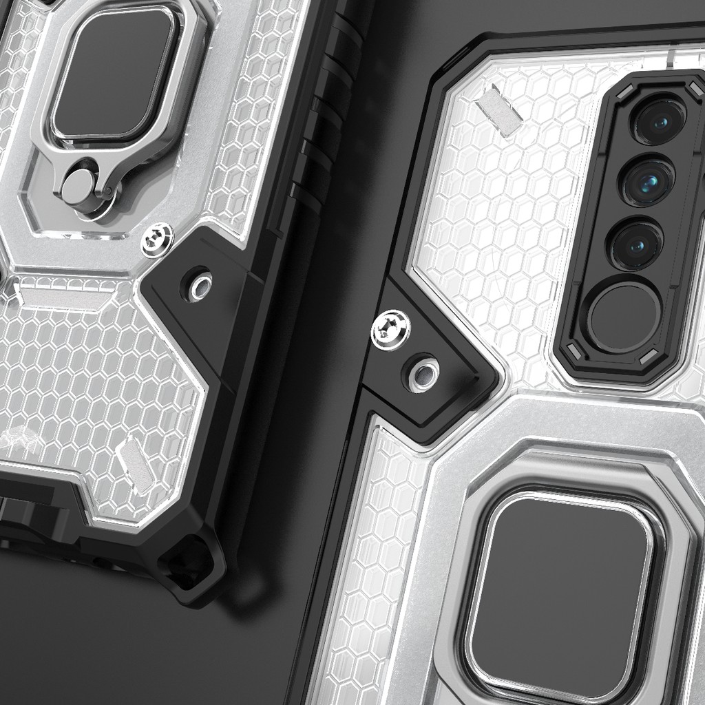 Ốp lưng Xiaomi Redmi 9 vân tổ Ong Iring không gian mới chống sốc giá đỡ mặt lưng xem phim