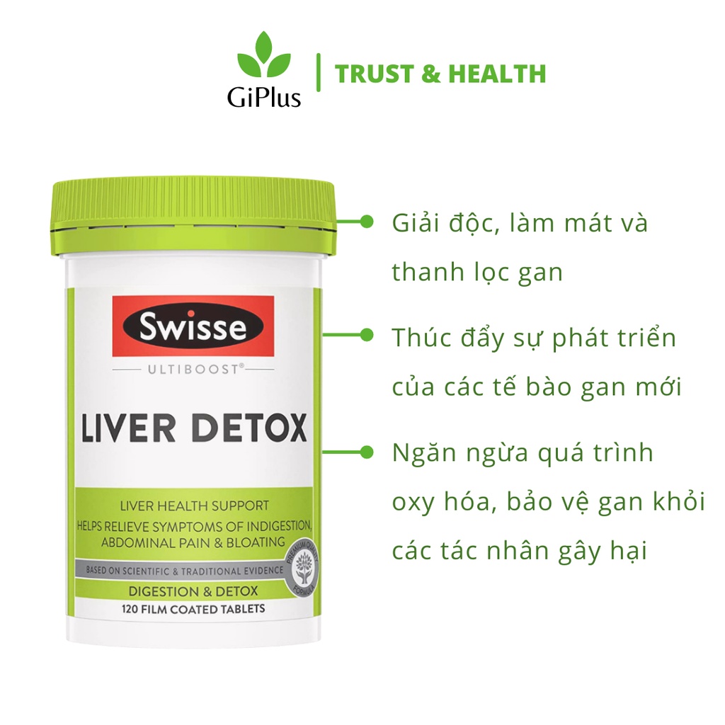 Viên Uống Hỗ Trợ Giải Độc, Thanh Lọc Và Tái Tạo Gan Swisse Liver Detox
