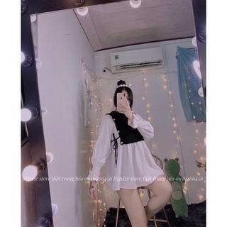 ÁO PEPLUM PHỐI NÚT [ BIGSIZE 60-90KG ]