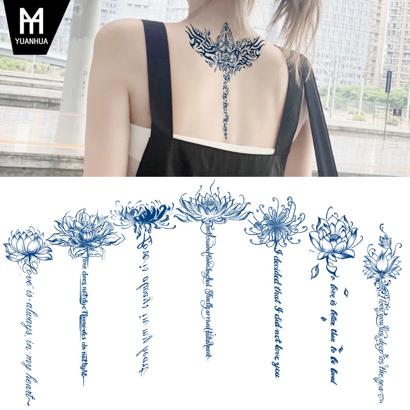 Miếng Dán Hình Xăm Thành Phần Thảo Dược/Trái Cây Lâu Trôi Trong 15 Ngày Cho Lưng Ngực